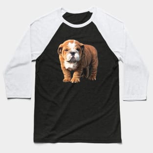 Bulldog Super Cute Puppy Dog Baseball T-Shirt